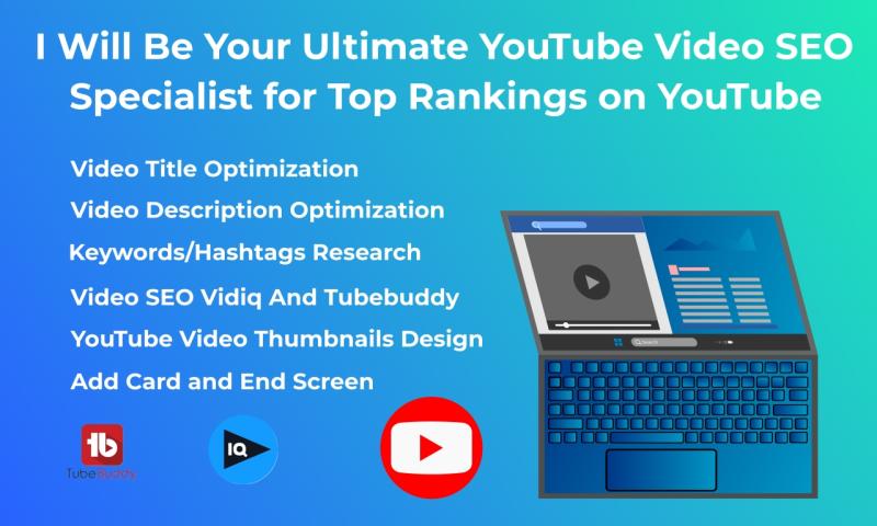 I will be your ultimate YouTube video SEO specialist for top rankings