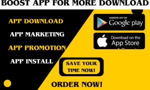 I will do mobile app promotion, app install, app download to active users