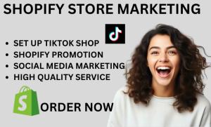 I will do Shopify Marketing Manager, Shopify Social Media Marketing