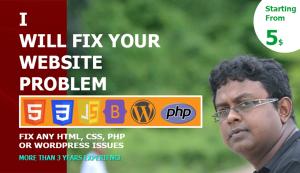 I will fix any HTML, CSS, Javascript, PHP errors, website bugs or issues fast