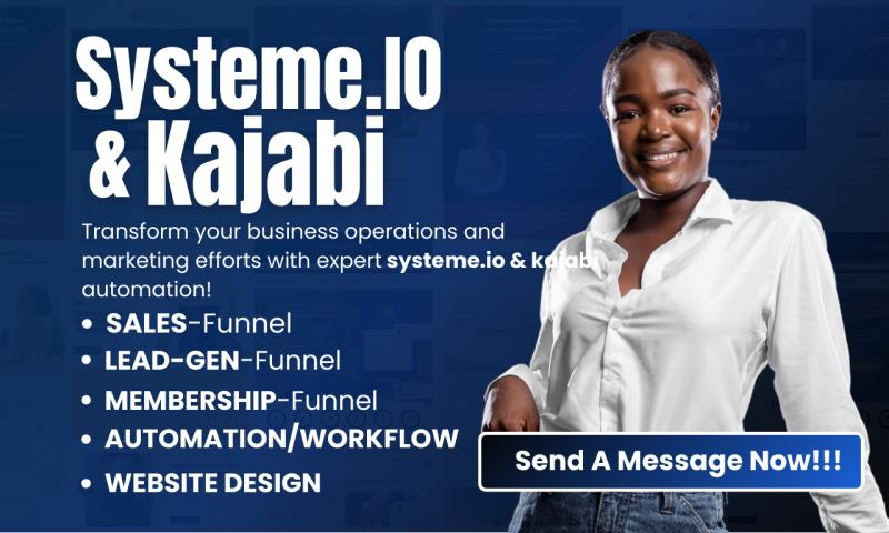 I will build expert kajabi website, systeme io landing page,online course, sales funnel