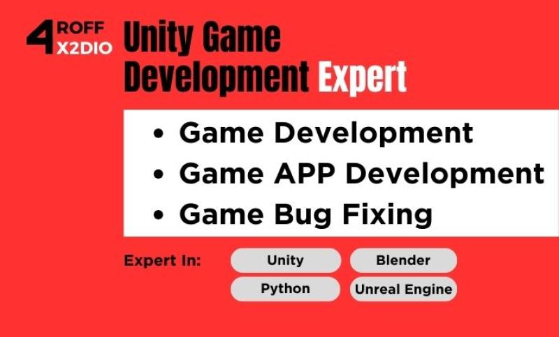 I will use Unity for game development, develop iOS game app, Unity game developer