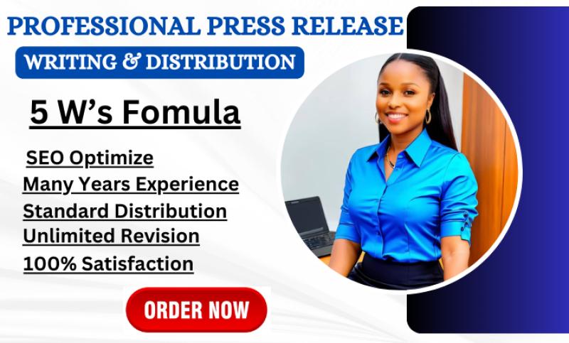 I will do press release pitching, press release distribution and submit press release