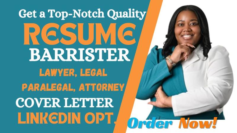 I Will Write and Edit Lawyer Resumes, Legal, Attorney Resume Writing, and Cover Letter