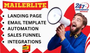 I will design your MailerLite Landing Pages & Automate MailerLite