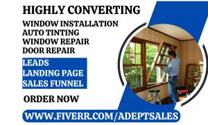 I will generate window door installation locksmith auto glass tint repair firm leads