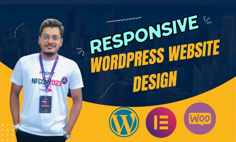 I will design landing page and responsive wordpress website using elementor pro