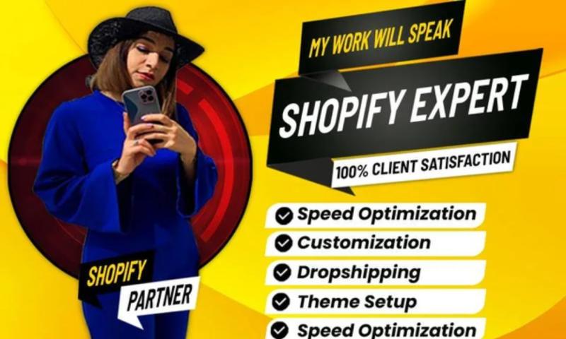 I will build top rated shopify website design shopify store setup customization