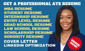 I will create your student, internship, entry level resume and cover letter