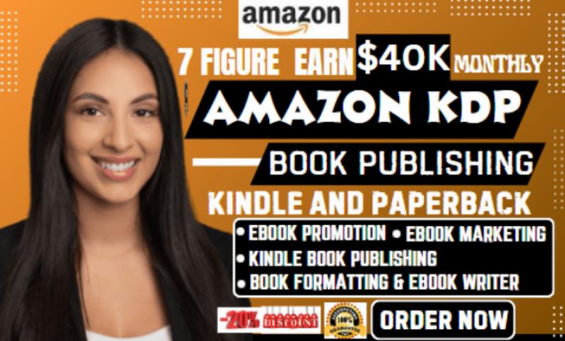 I will publish amazon Kindle eBook formatting, Amazon KDP book manuscript promotion