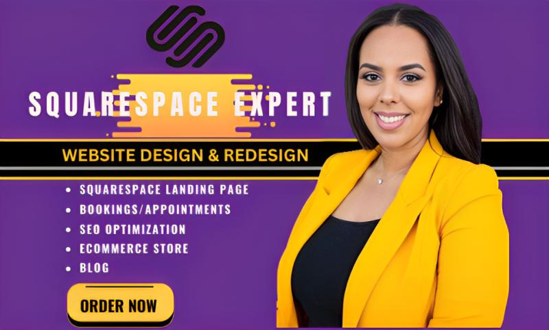 I will create a stunning Squarespace website design for you