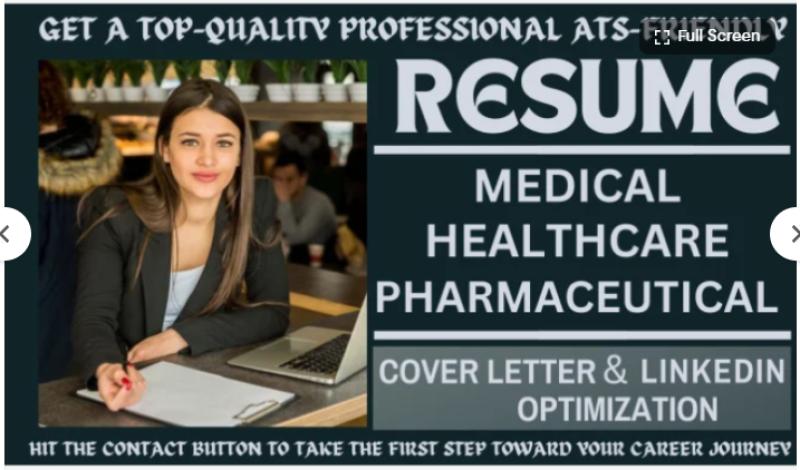 I will create a top-notch medical resume: healthcare, doctor, nursing, pharmacy resume