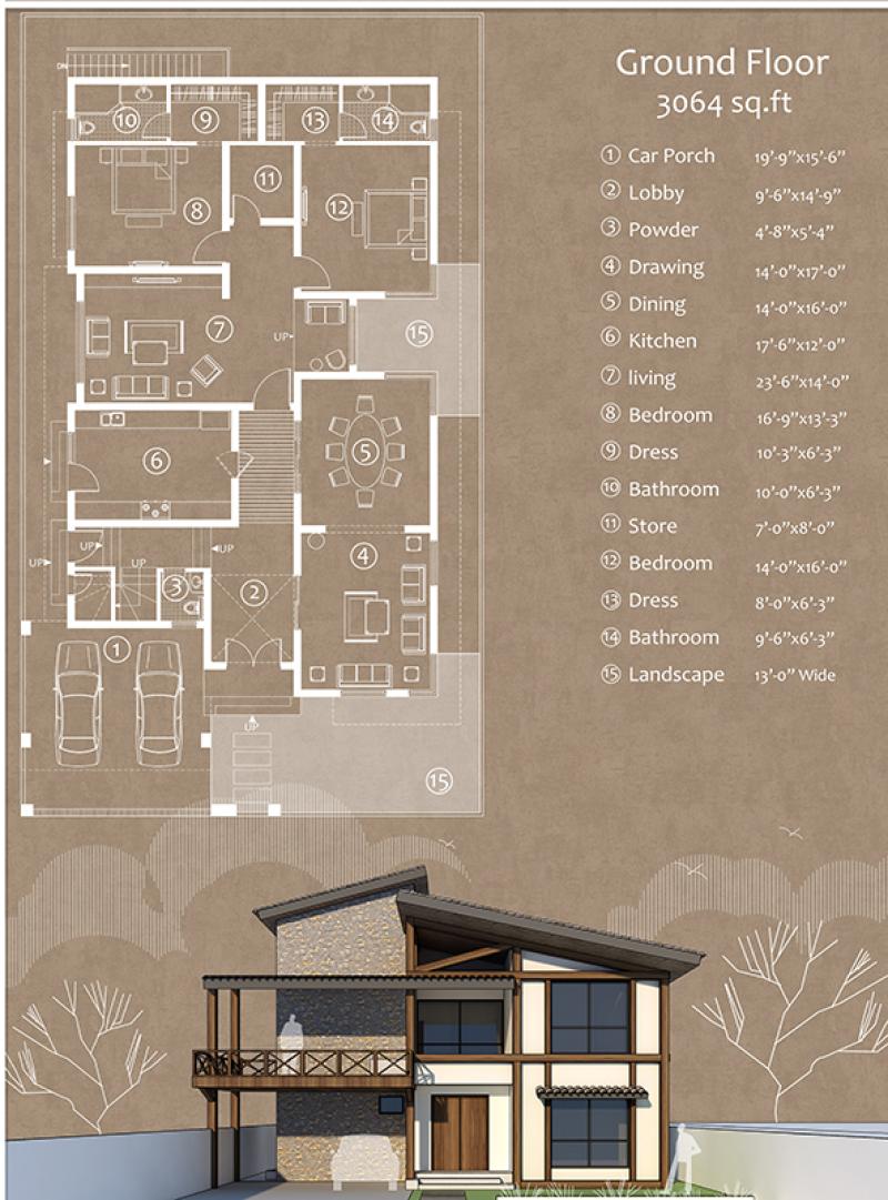 I will draw 2D CAD drawing, architecture floor plan, 3D rendering interior, exterior