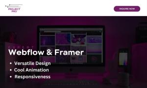 I will professionally design or redesign your modern website with Webflow, Framer