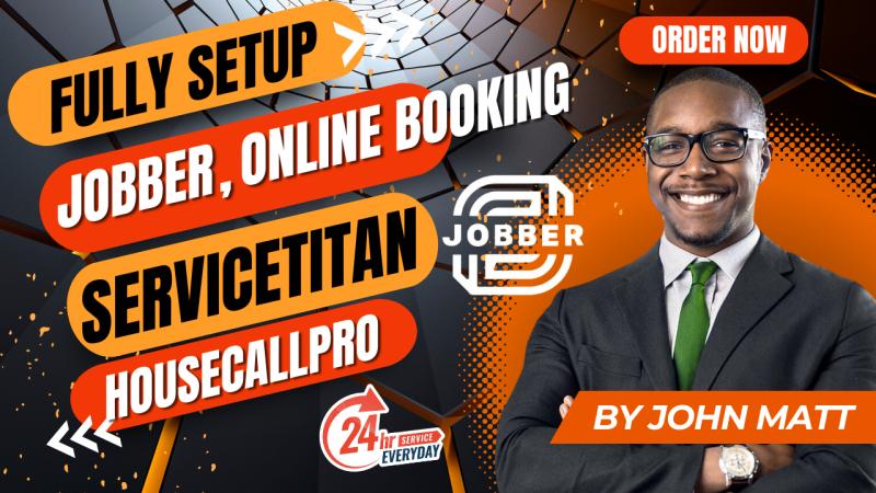 I will setup online booking, booking service with jobber, housecall pro, servicetitan