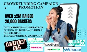 I will organically promote your gofundme, spotfund, indiegogo, crowdfunding campaign