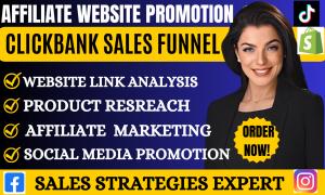 I will be your ClickBank affiliate manager for ClickFunnels affiliate link promotion.