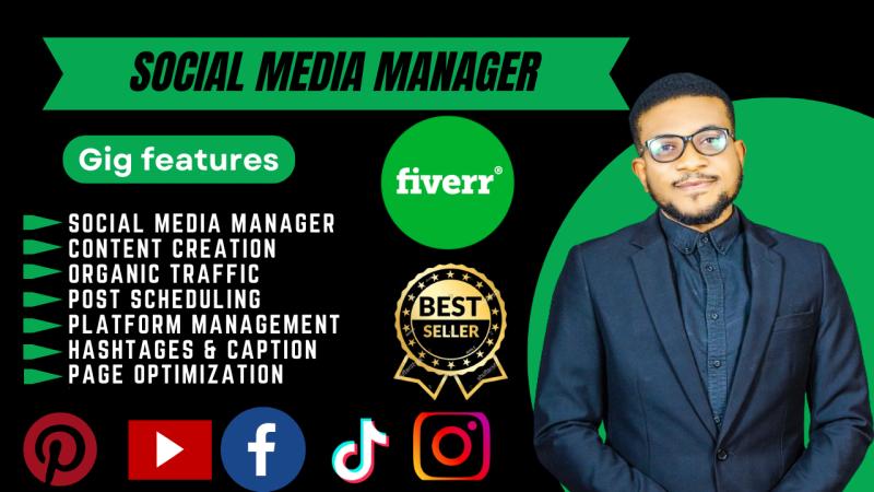 I will be your social media manager, content creator and personal assistance