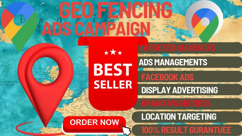 I will setup geofencing ads campaign to target 10 locations with a 40k audience