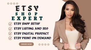 I will create an Etsy shop and Etsy digital product, Etsy listing, Etsy SEO, and shop promotion