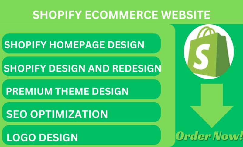 I will Shopify homepage design, Shopify design, Shopify redesign, SEO optimization