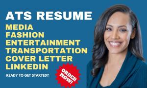 I will write an ATS resume and cover letter for entertainment, media, and transportation