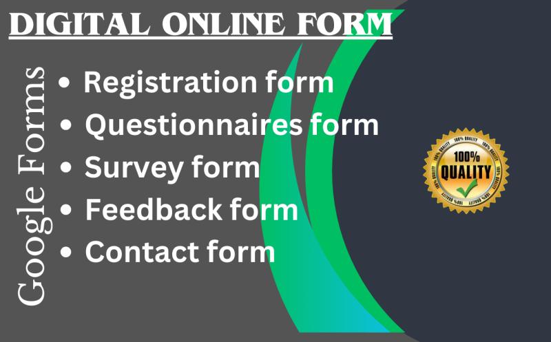 I will design responsive online forms and quiz using jotform, google forms and typeform