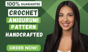 I will write detailed Valentine crochet amigurumi pattern, crochet amigurumi handcrafted