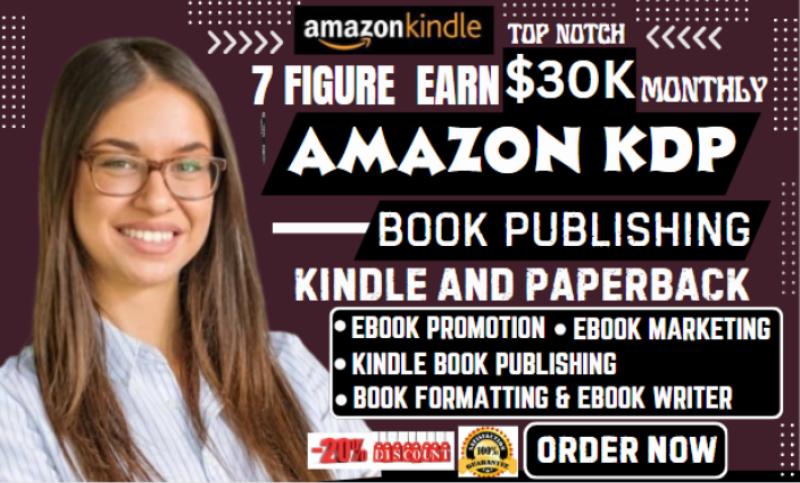 I will format, publish, promote your book on amazon and kindle kdp book marketing