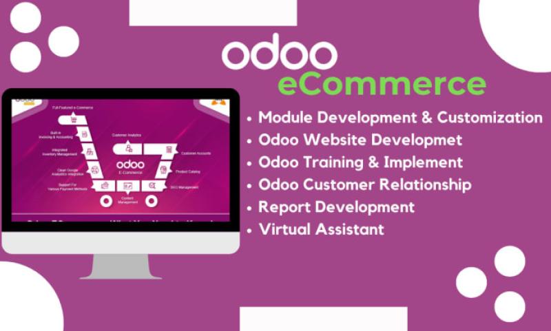 I will design fully responsive odoo ecommerce website and business odoo CRM and erp