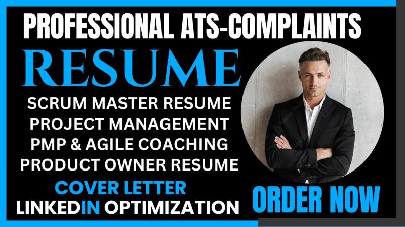I will craft scrum master resume, project management, scrum master and resume writing