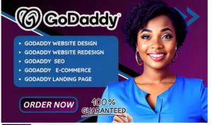 I will GoDaddy website design, GoDaddy website redesign, GoDaddy