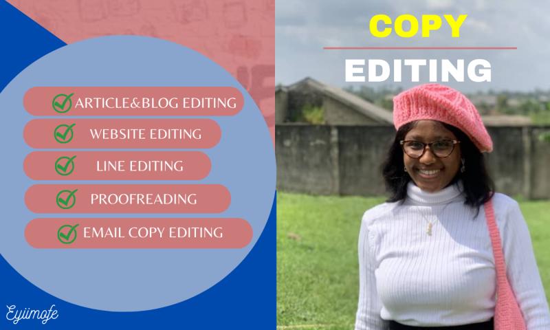 I will proofread and copy edit your blog, article, email, and website copy