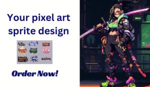 I will do pixel art sprites character 2d sprite sprite animation