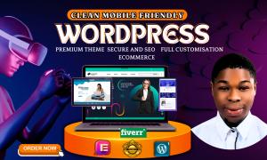 I will create a responsive wordpress website or custom website design and development