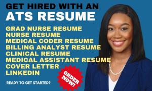 I will write grad nurse billing analyst medical coder resume, cover letter and linkedin