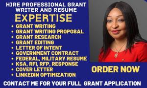 I will do federal resume, government contract, grant, bid proposal ksa rfi rfp response