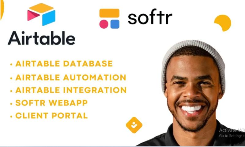 I will setup airtable,airtable database,airtable automation ,softr webapp, softr design