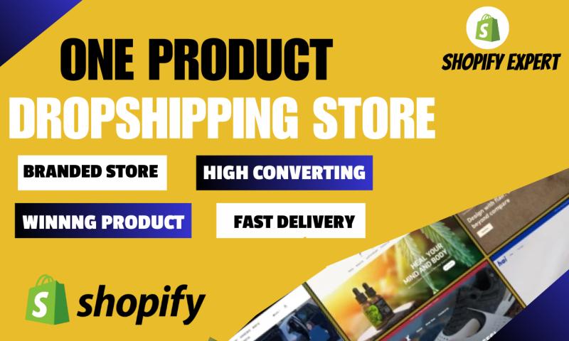 I will build a one product shopify store, dropshipping store, shopify developer