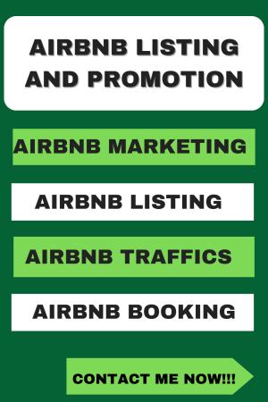 I will skyrocket your airbnb booking and listing airbnb promotion, airbnb marketing