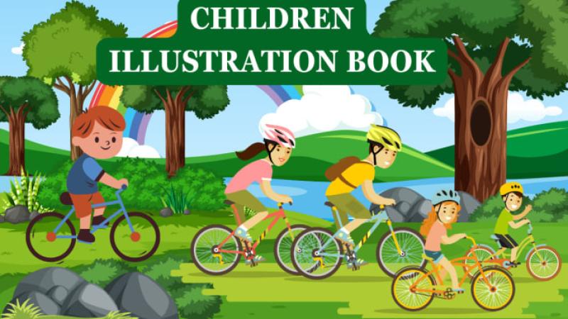 I will illustrate children story book, children book illustration, children story book