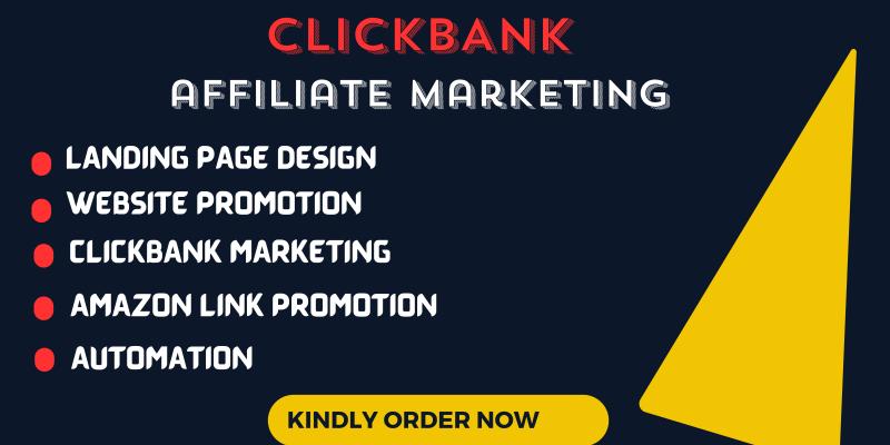 I will promote Amazon website, Clickbank affiliate marketing link promotion