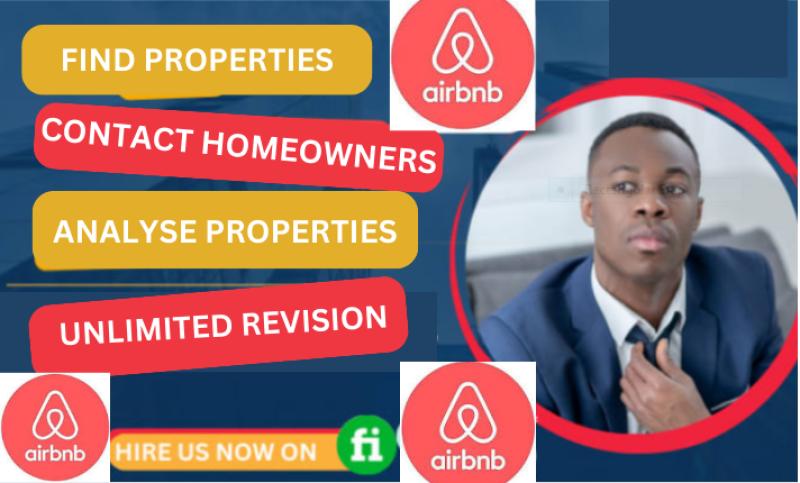 I Will Find Properties and Contact Landlords for Airbnb Arbitrage