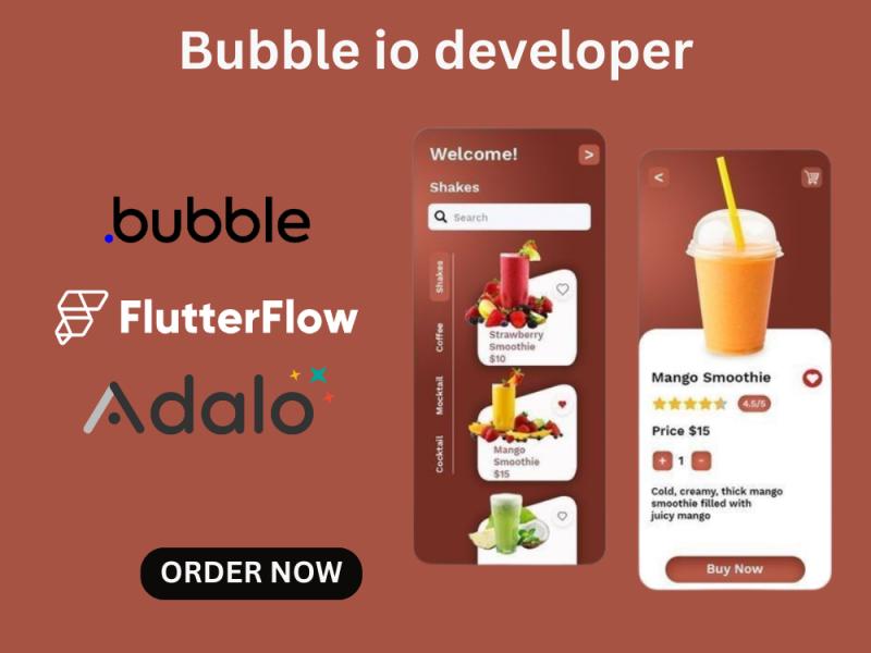 I will build an Adalo app, Bubble web app, Softr, Flutterflow app using Bubble, Zapier, and more!