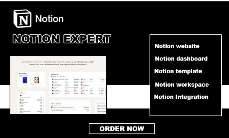 I will build stunning notion template, advanced notion workspace, notion solutions