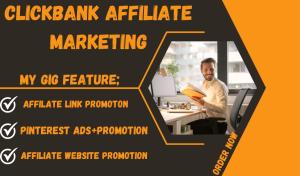I will setup clickbank affiliate marketing, amazon affiliate website link promotion