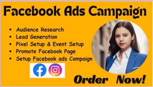 I will setup Facebook Ads Campaign, FB Marketing and Advertising