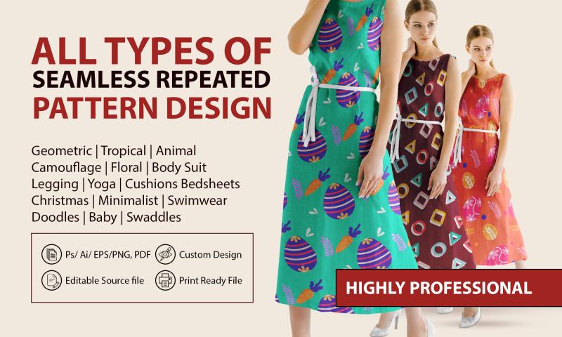 all types of creative, custom seamless pattern design