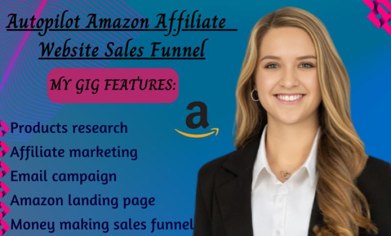 I will create autopilot amazon affiliate website sales funnel