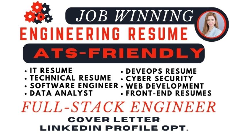 I will craft engineering resume, data science ,IT tech resume for software engineer